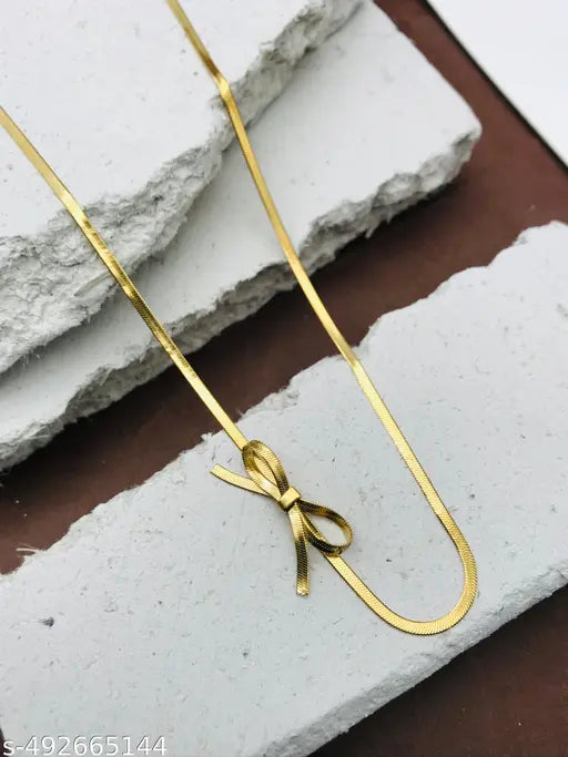 Golden Bow Snake Chain