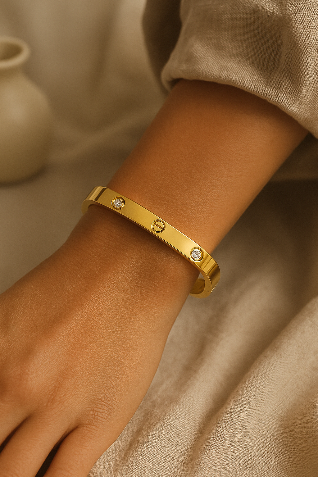 Grace Rectangular Bracelet (Anti Tarnish)