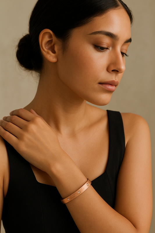 Hammered Rose Gold Luxe Bracelet