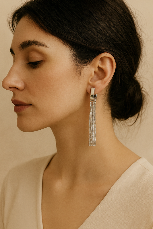 Stellar Chain Drop Earrings
