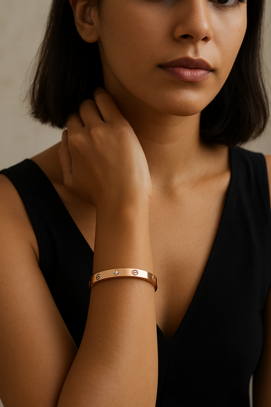 The Studded Rose Cuff Bracelet