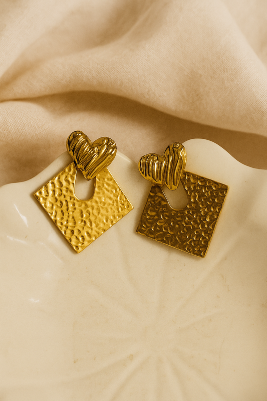 Bold Heart Statement Studs