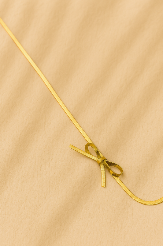 Golden Bow Snake Chain
