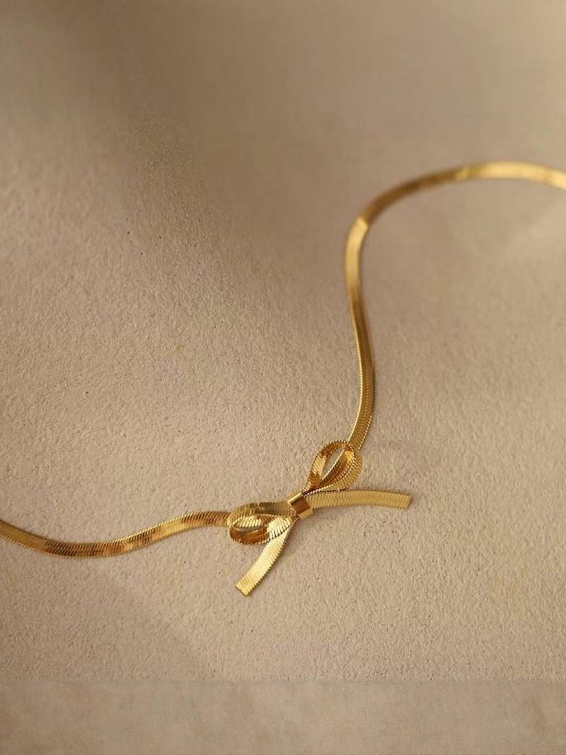 Golden Bow Snake Chain