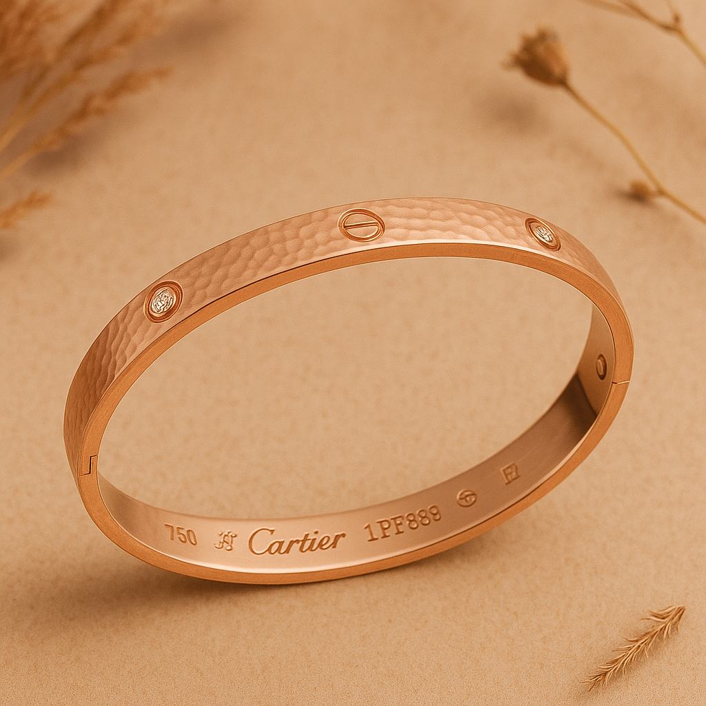 Hammered Rose Gold Luxe Bracelet