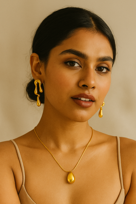 Liquid Drop Statement Earrings